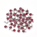Diamante Rosso Intenso (colore Acciaio Inossidabile) | 10 Pezzi/confezione / 8x6mm