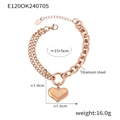 E120-pulsera De Oro Rosa