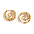 Orecchini a spirale minimalisti in acciaio inossidabile placcato oro 18 carati - Oro