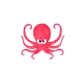 Cute red octopus animal cable protector made of soft silicone for phone cord protection - Octopus