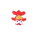 Cartoon red fish cable protector featuring yellow scales and durable silicone material - Goldfish