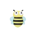 Cute cartoon bee cable protector and shoe charm in bright yellow and black stripes - Bee