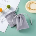 Drawstring-gray|8*10cm Flannel Bag