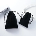 Drawstring Style - Black; 7*9cm Velvet Bag
