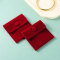 Double-sided Fleece Snap Button Style - Dark Red; 12*12cm Fleece Bag