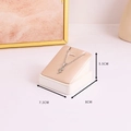 Champagne PU jewelry display stand measuring 5.5cm by 7.3cm by 8cm for necklace display - Rounded 7x8 Pendant Stand