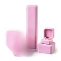 Pink velvet jewelry gift box collection for rings, necklaces and bracelets storage - Pink; Bracelet Box