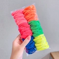 Colorful high-elastic seamless hair ties set in vibrant candy colors for women and girls - 9# Neon Colors