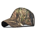 Dettaglio della stampa mimetica Real-tree su cappello da baseball in cotone - Regolabile / Camuffamento Foglie 04