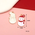 Detail view of snowman alloy charms with size 26mm x 15mm and 2.2g weight specs - Snowman Style 4