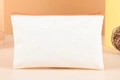 Minimalist white canvas cosmetic bag with vibrant orange zipper closure detail - 21*12 Orange