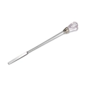 DIY jewelry mixing stick with silver metal stem and clear multifaceted crystal bead - Crystal Decor Stirring Rod - Silver
