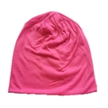 Unisex bright rose red thin knit beanie hat for sports and casual daily wear - Watermelon Red