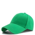 Classic green cotton baseball cap with six-panel design and adjustable strap for sports - One Size(56-58cm) / Green
