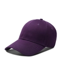 Classic deep purple cotton twill baseball cap shown from a side 45-degree angle - One Size(56-58cm) / Purple