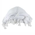 White cotton twisted turban hat with satin lining and decorative tassels for hair care - White
