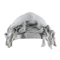 Grey beanie hat with satin lining and fringe tassels for hair protection and styling - Light Gray