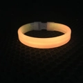 Glow-in-the-dark orange fluorescent bracelet with secure clasp for night parties - Orange