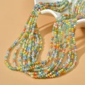 Mix of 3mm colorful faceted crystal glass wheel beads for DIY jewelry making necklaces - Rainbow AB