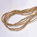 Multiple strands of 2mm golden square hematite beads for DIY jewelry making - KC Gold