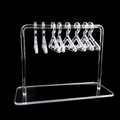 Mini-Kleiderbügel Ohrring-Display aus klarem Acryl mit mehreren Miniatur-Kleiderbügeln - Transparent