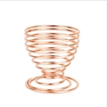Soporte de metal en espiral oro rosa para esponjas de maquillaje con diseño cónico - Soporte de Oro Rosa