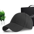 Classic dark grey cotton baseball cap with twill texture and minimalist design - One Size(56-58cm) / Black