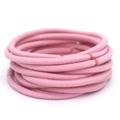 Set di elastici per capelli rosa ad alta elasticità da 3 mm per bambini - Rosa