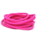 Set di elastici per capelli rosa neon 3mm ad alta elasticità per bambine in tessuto - Pesca Neon