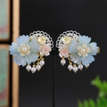 Blue Flower Pair Clips (A08-47) / Blue