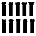 Set di 10 segnalibri neri a forma di animali per fai da te e disegni a graffio creativi - Segnalibro 2-Silhouette Animali Selvatici