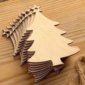 Sapin De Noël (10 Pièces Avec Ficelle) / 8 Cm (2 Mm D'épaisseur)