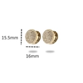 Luxuriöse 18K vergoldete Edelstahl Creolen mit vollflächigem Kristallbesatz für Damen - Goldbasis Weißer Stein Stil (NMSE-D231-2)