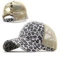 Cappellino trucker leopardato con fasce elastiche incrociate per coda di cavallo - Leopardo 2