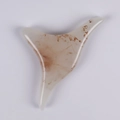 Resin meridian massage tool with brown marble texture on white background - Triangle Sparrow (Regular)