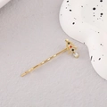 Fermaglio natalizio dorato ad albero con strass colorati e zircone a goccia - Albero di Natale verde