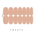 Solid nude color waterproof nail stickers sheet with 14 pieces in model YMA072 - Nude/Beige (YMA072)