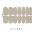 Solid light beige waterproof nail polish stickers YMA074 set on white background - Light Beige (YMA074)