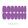 Detail view of purple candy color waterproof nail art stickers with 14 tips model YMA077 - Purple (YMA077)