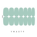 Detail of light green waterproof nail stickers YMA079 on a clean white background - Light Green (YMA079)
