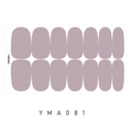 Detailed view of dust pink waterproof nail polish stickers in set YMA081 on white base - Dusty Rose (YMA081)