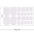 Detailed sheet of solid light purple toenail polish stickers model YMZ293 with flat layout - YMZ293-Lavender