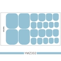 Detail view of solid blue self-adhesive toenail stickers set YMZ302 in various sizes - YMZ302-Royal Blue