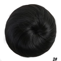 Chignon finto in fibra sintetica con coulisse colore 2 nero per acconciatura - Quasi Nero (2#)