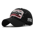 Primer plano de gorra vintage negra con bordado de Arizona y logotipo lateral 1932 - M (56-58cm) / Negro
