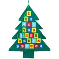 Calendario dell'Avvento in feltro ad albero di Natale con 24 tasche per decorazione - Calendario dell'Avvento ad Albero di Natale Extra Large