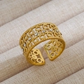 Gold Round Sun Ring
