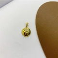 18K gold plated necklace with a circular letter P pendant featuring zircon micro-inlay - Letter P Pendant + Universal Chain