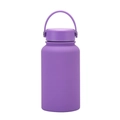 Purple matte 650ml stainless steel vacuum insulated sports bottle with carry strap - Violet