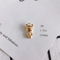 Detail of 17x9mm gold hollow bear pendant showing 1.51g weight and size specifications - 6# 3D Polished Bear